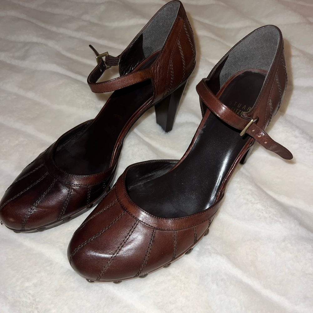 VINTAGE Stuart Weitzman Strapped Studded Heel